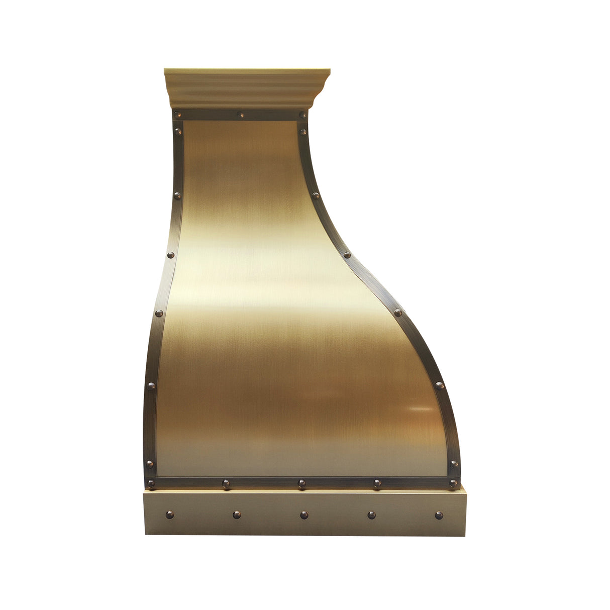 USA Artisan Brushed Brass Kitchen Hood with Designer Bell Shaped URHB-108