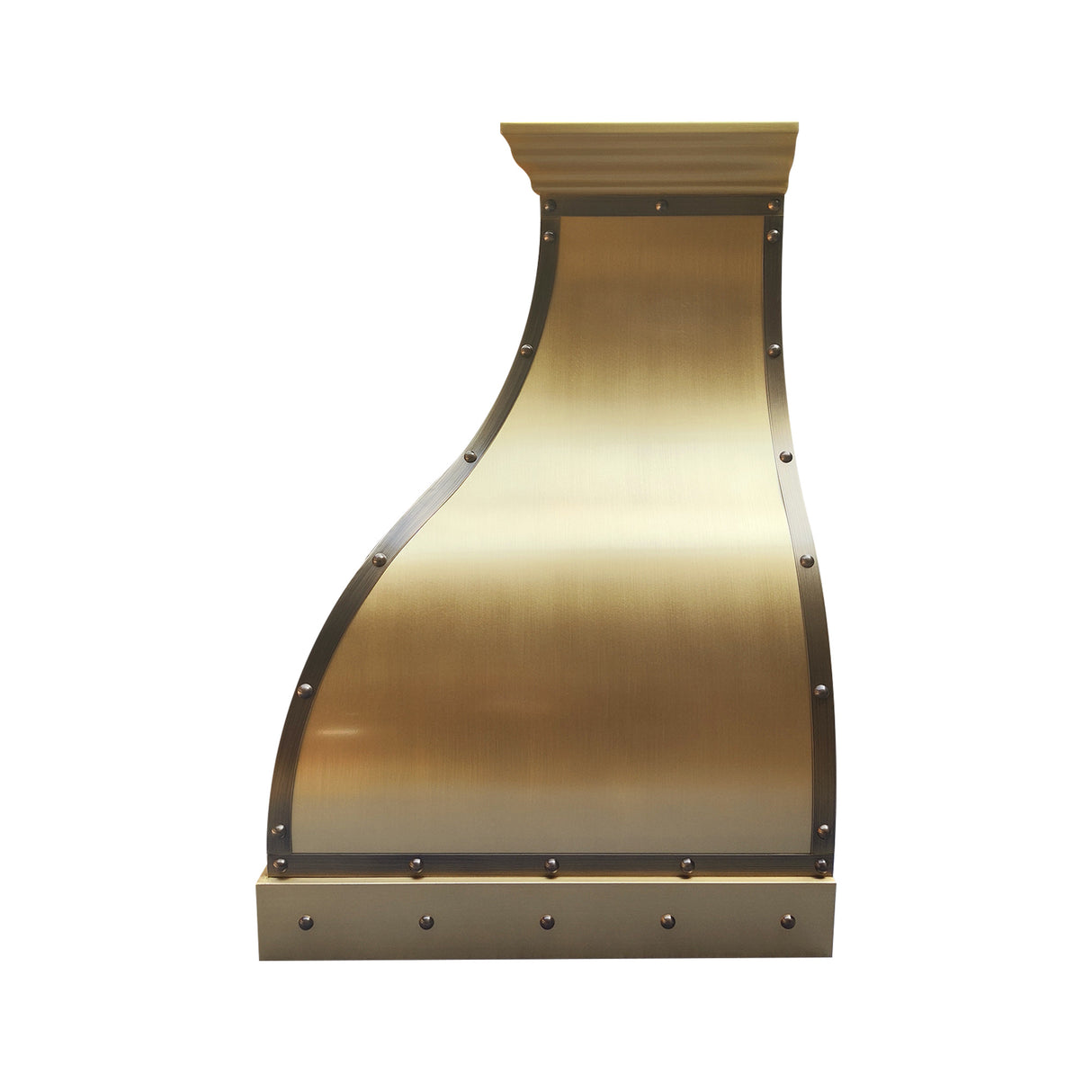 USA Artisan Brushed Brass Kitchen Hood with Designer Bell Shaped URHB-108