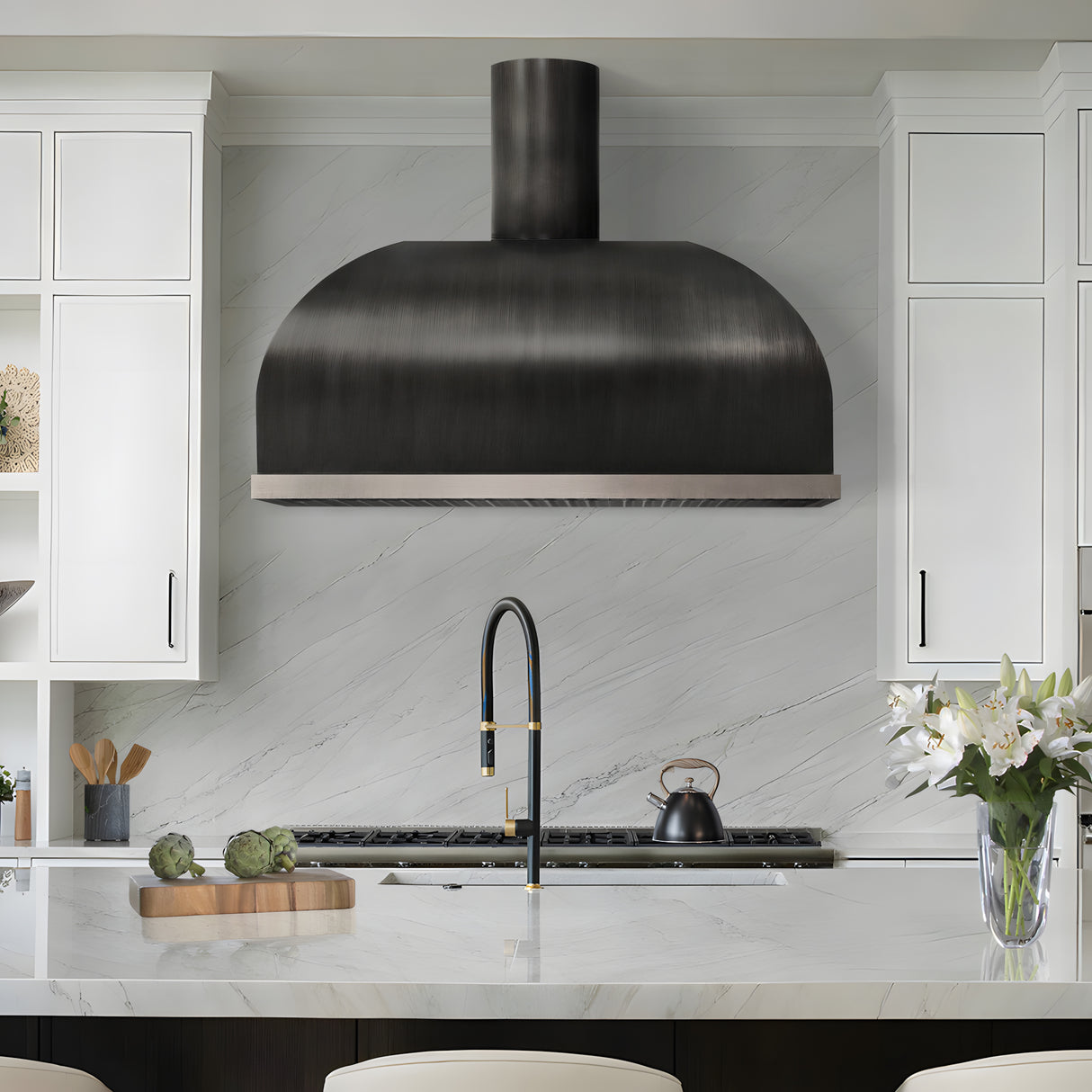 USA Artisan Brushed Grey Stainless Steel Vent Hood URHS-131