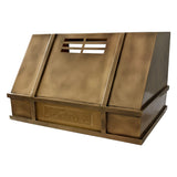 USA Artisan Custom Brass Stove Hood with Handmade Apron URHB-154