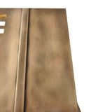 USA Artisan Custom Brass Stove Hood with Handmade Apron URHB-154