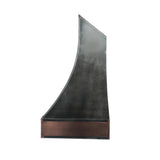 USA Artisan Dark Zinc Vent Hood with Antique Copper Straps URHZ-22