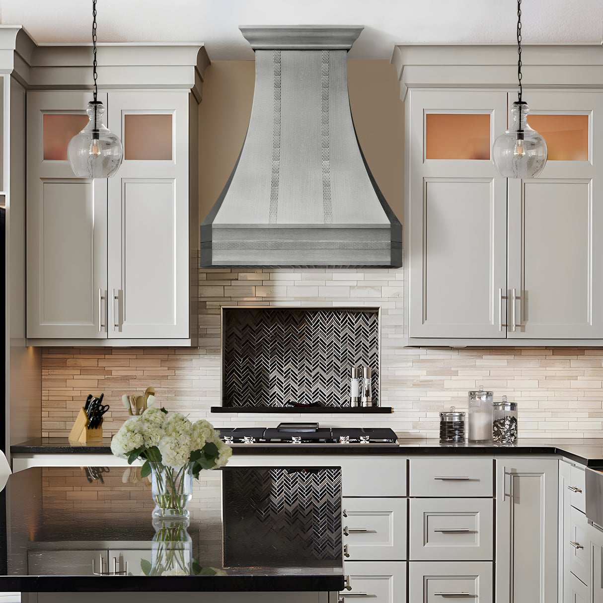 USA Artisan Tree Bark Stainless Steel Vent Hood URHS-206