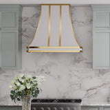 USA Bespoke Custom White Stainless Steel Vent Hood URHS-124