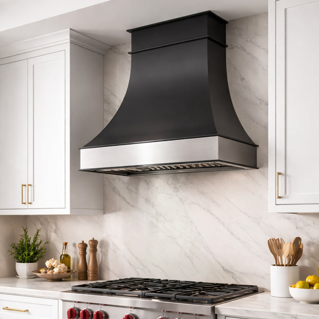 USA Black Artisan Custom Stainless Steel Exhaust Hood URHS-205