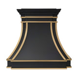 USA Black Minimal Handmade Stainless Steel Stove Hood URHS-239