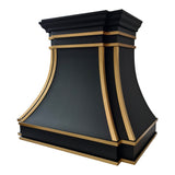 USA Black Minimal Handmade Stainless Steel Stove Hood URHS-239