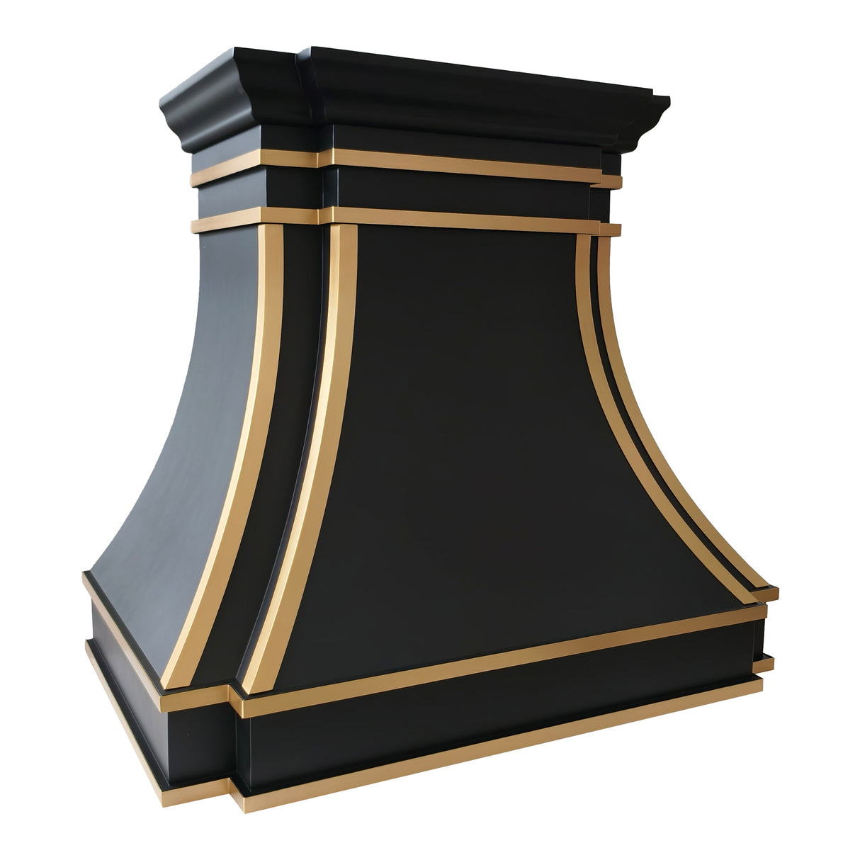 USA Black Minimal Handmade Stainless Steel Stove Hood URHS-239