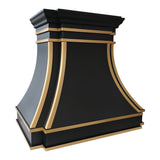 USA Black Minimal Handmade Stainless Steel Stove Hood URHS-239