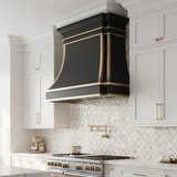 USA Black Minimal Handmade Stainless Steel Stove Hood URHS-239