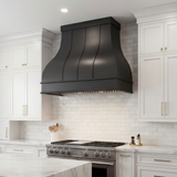 USA Black Minimal Stainless Steel Vent Hood with Custom Bell Shaped URHS-237