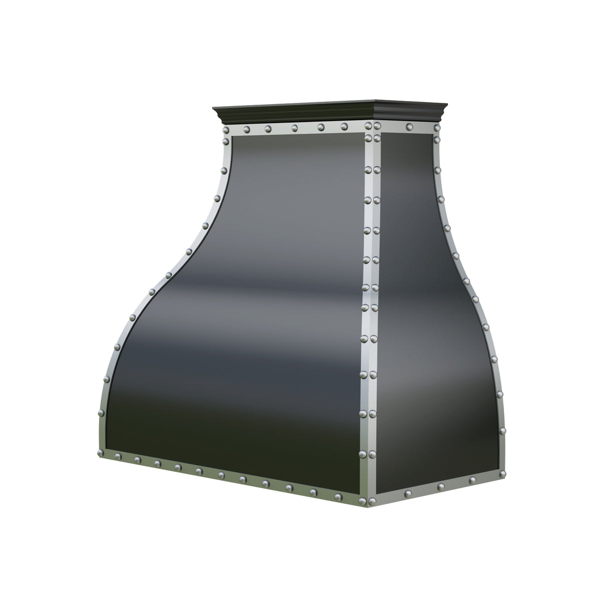 USA Black Stainless Steel Exhaust Hood with Artisan Rivets URHS-202