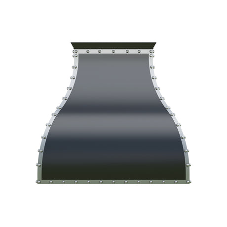 USA Black Stainless Steel Exhaust Hood with Artisan Rivets URHS-202