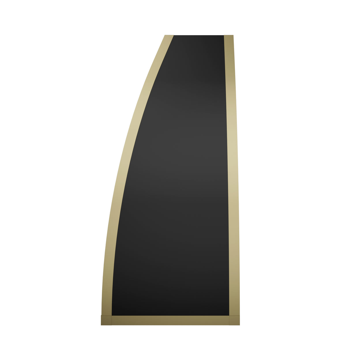 USA Black Stainless Steel Kitchen Hood Featuring Brass Straps URHS-162