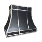 USA Black Stainless Steel Vent Hood Featuring Custom Straps URHS-153