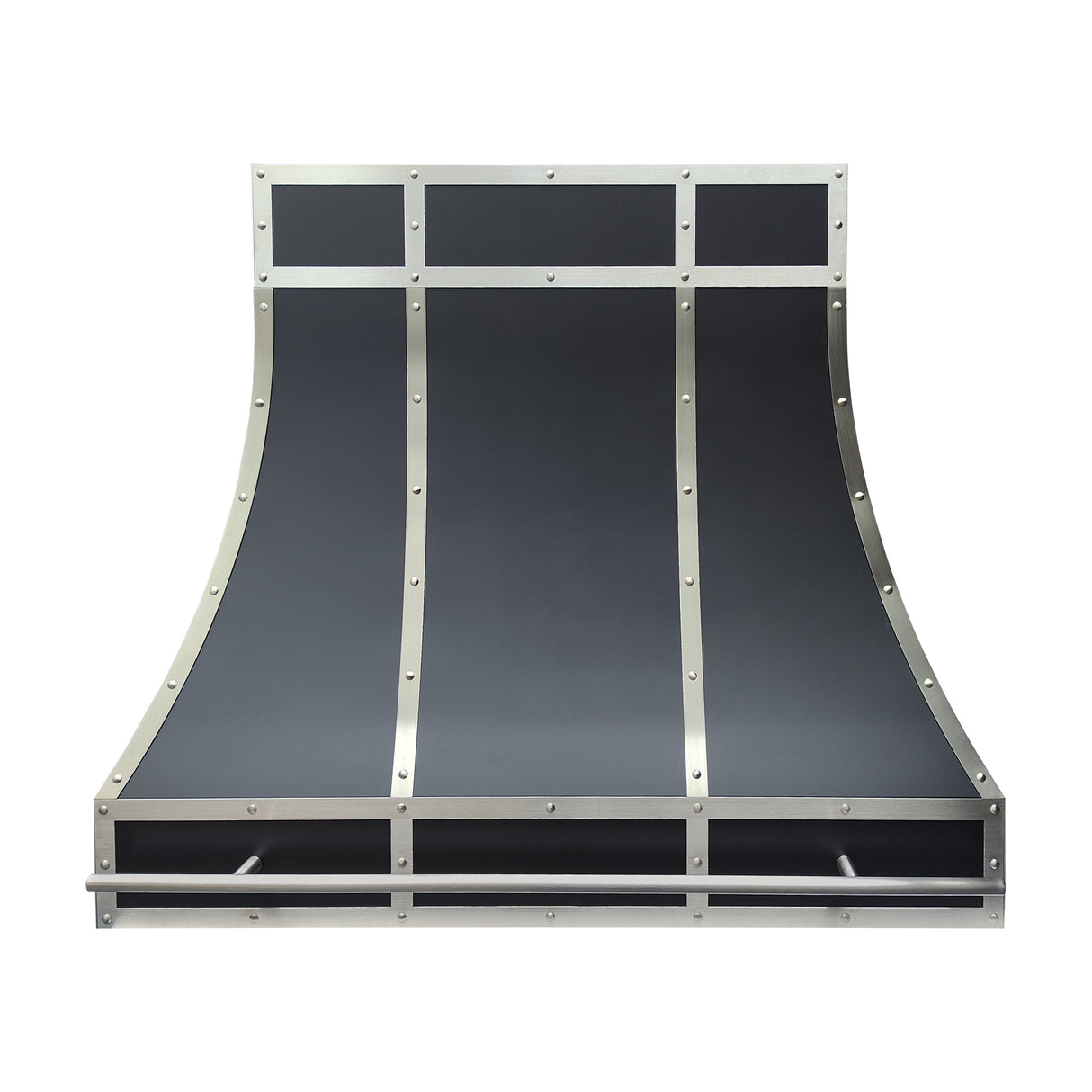 USA Black Stainless Steel Vent Hood Featuring Custom Straps URHS-153