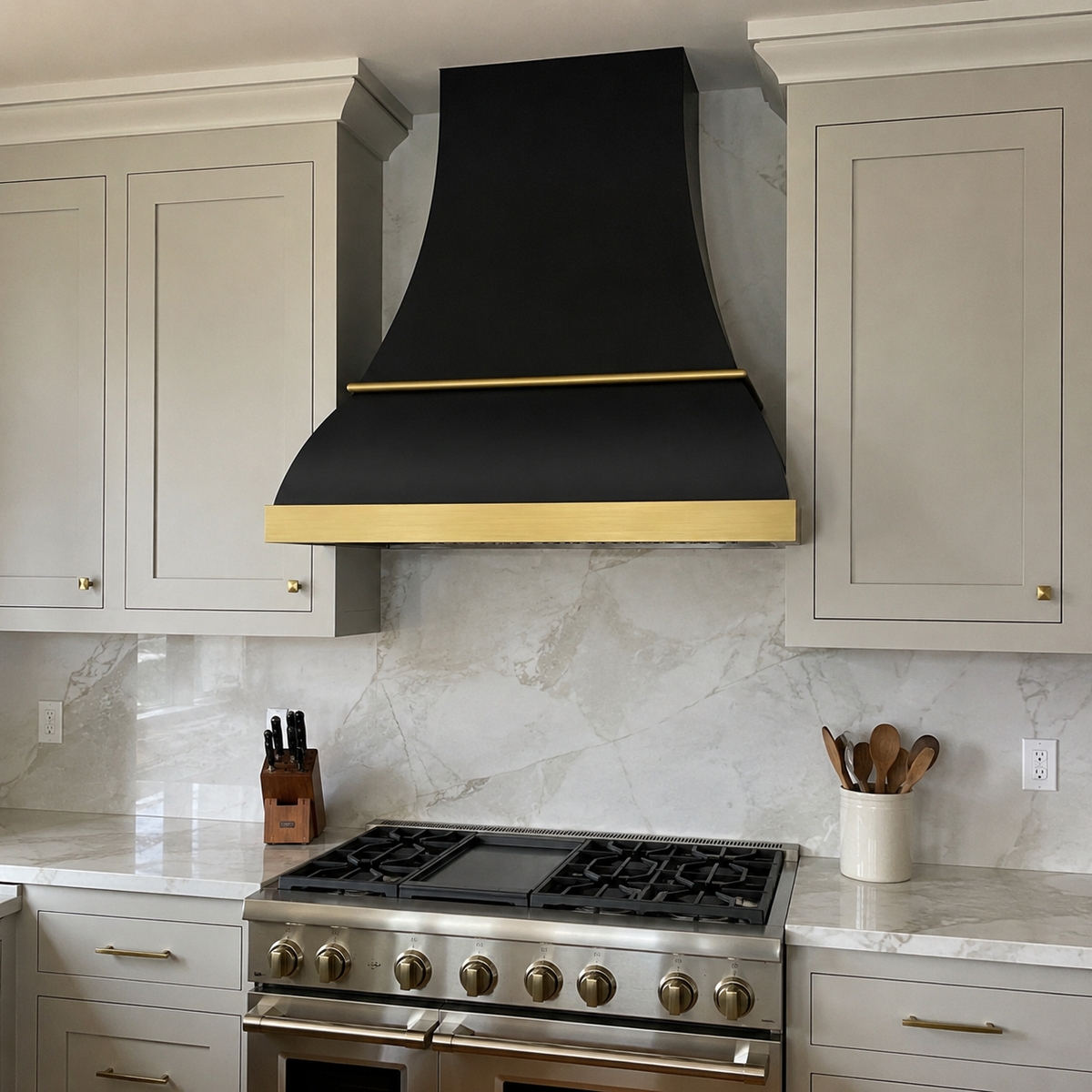 USA Black Stainless Steel Vent Hood with Artisan Bell Shaped URHS-259