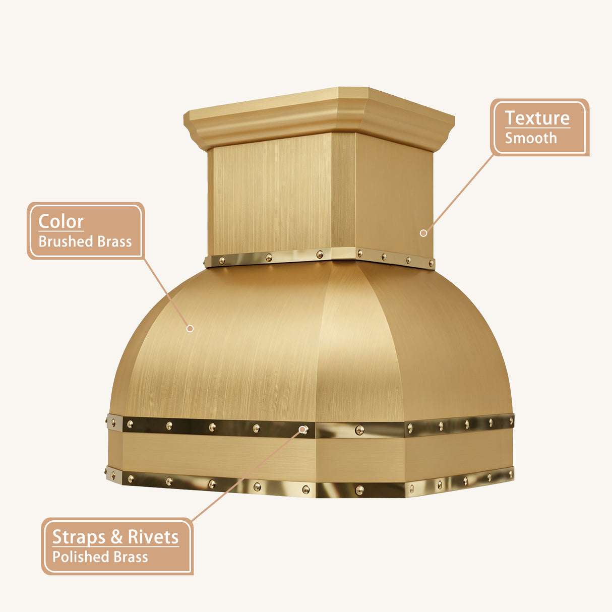 USA Boston Brass Kitchen Hoods with Luxury Bell Style URHB-37