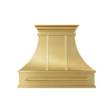 USA Brass Kitchen Hood with Handmade Brass Pot Rack URHB-165