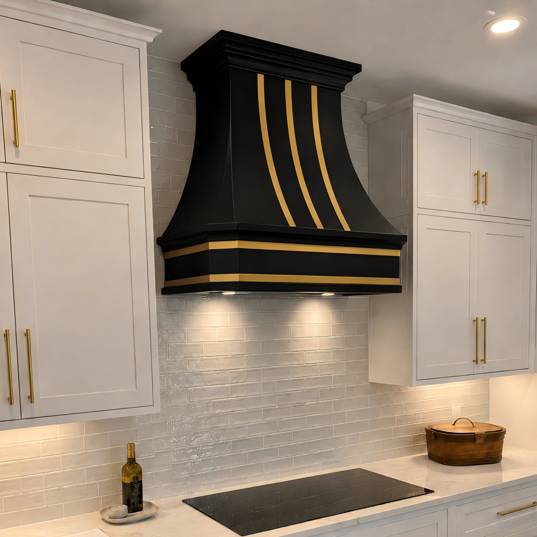 USA California Black Handmade Stainless Steel Vent Hood URHS-238