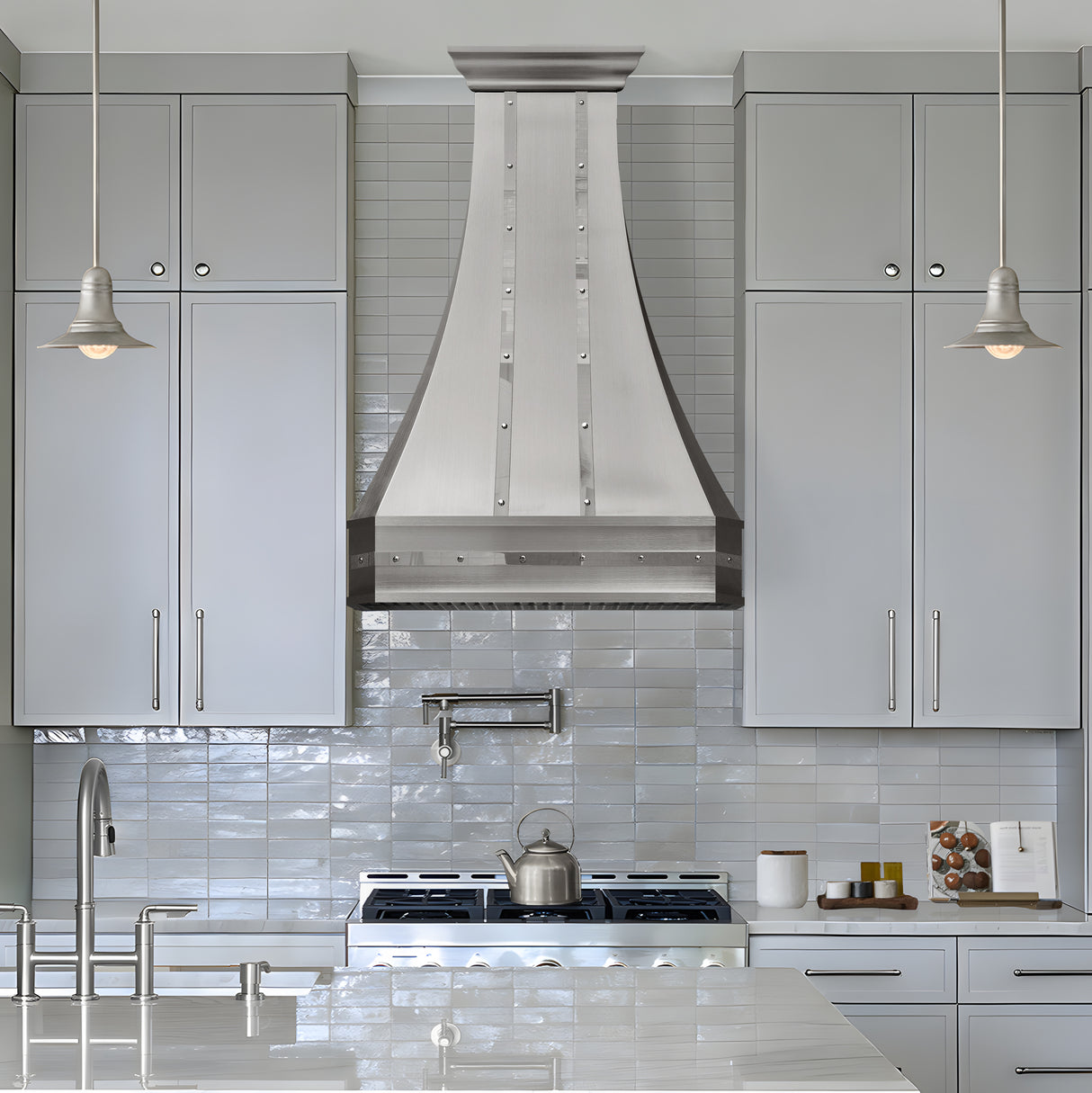 USA California Custom Stainless Steel Kitchen Hoods URHS-04