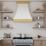 USA California Custom White Stainless Steel Range Hoods URHS-50