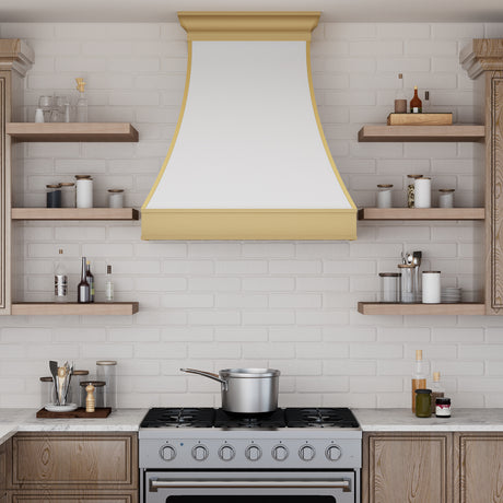 USA California Custom White Stainless Steel Range Hoods URHS-50