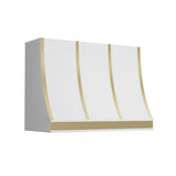 USA California Designer White Stainless Steel Stove Hood URHS-261
