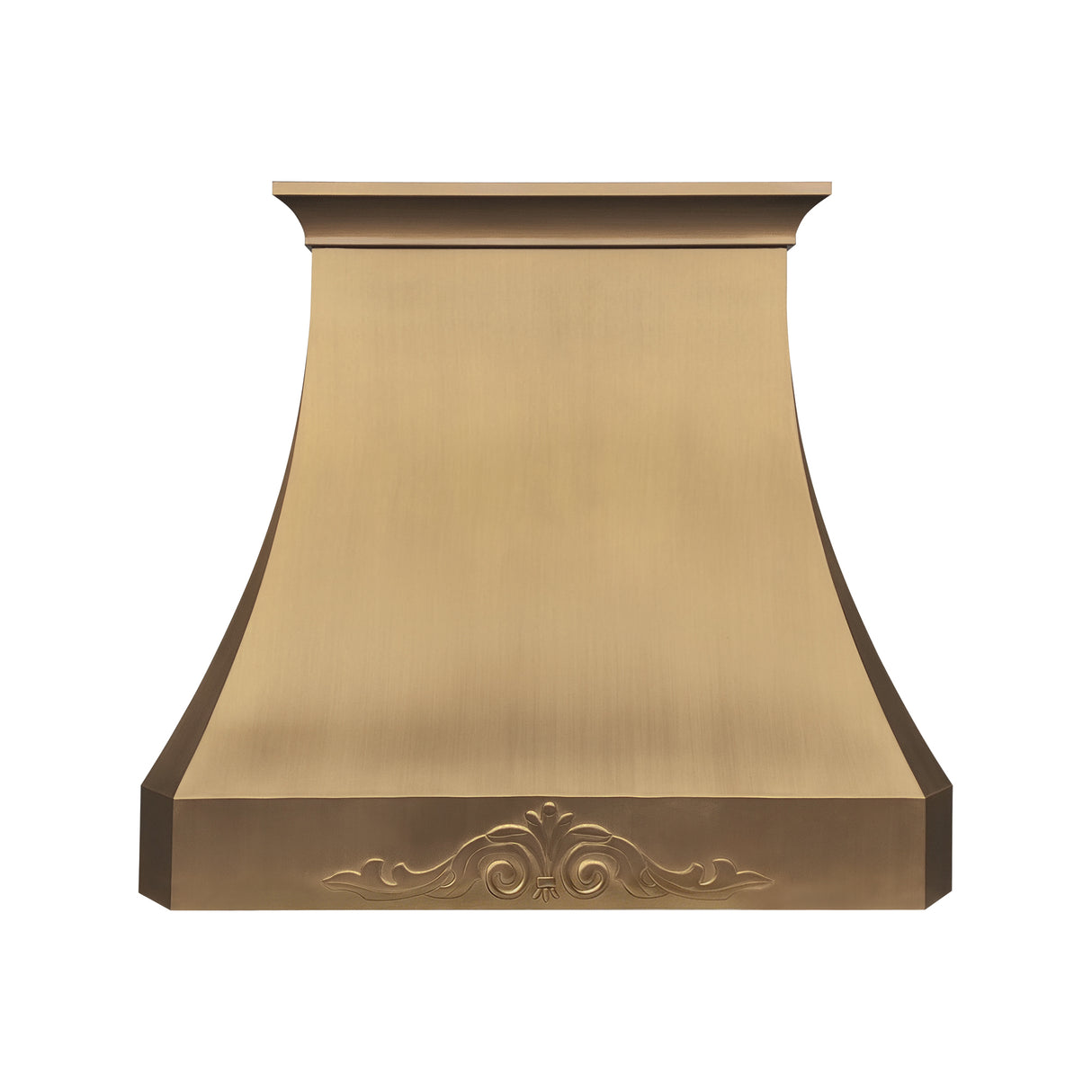 USA California Luxury Brass Range Hood with Decorative Pattern URHB-35