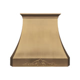 USA California Luxury Brass Range Hood with Decorative Pattern URHB-35