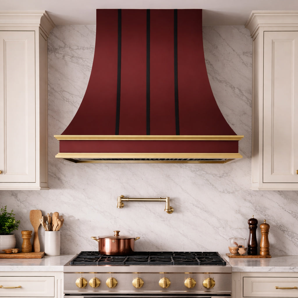 USA California Stainless Steel Kitchen Hood with Metal Straps URHS-122