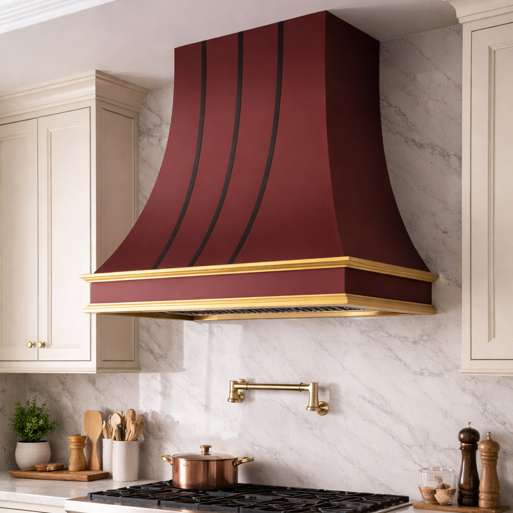 USA California Stainless Steel Kitchen Hood with Metal Straps URHS-122