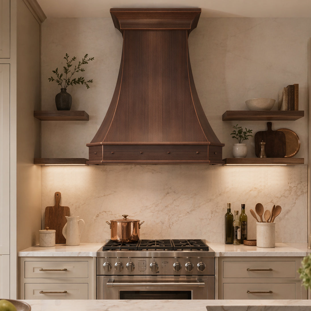 USA Classic Antique Copper Kitchen Hood URHC-92