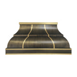 USA Classic Antique Handcrafted Brass Range Hood URHB-142