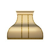 USA Classic Brass Bell Kitchen Hood with Decorative Rivets URHB-06