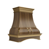 USA Classic Brass Kitchen Hood Featuring Polished Brass Straps URHB-94