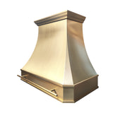 USA Classic Brass Range Hood Featuring Brass Pot Rack URHB-82