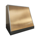 USA Classic Brass Range Hood with Stainless Steel Straps URHB-104