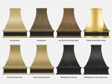 USA Classic Brass Stove Hood with Bronze Copper Apron URHB-112
