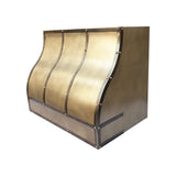 USA Classic Brass Vent Hood with Antique Brass Straps URHB-171