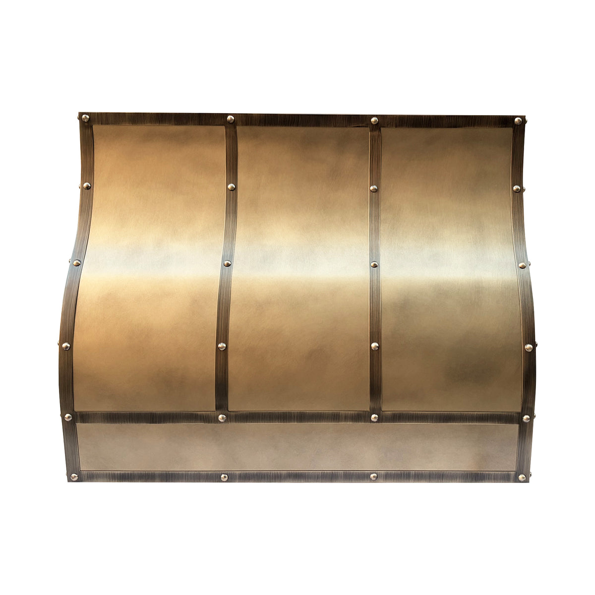 USA Classic Brass Vent Hood with Antique Brass Straps URHB-171