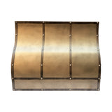USA Classic Brass Vent Hood with Antique Brass Straps URHB-171