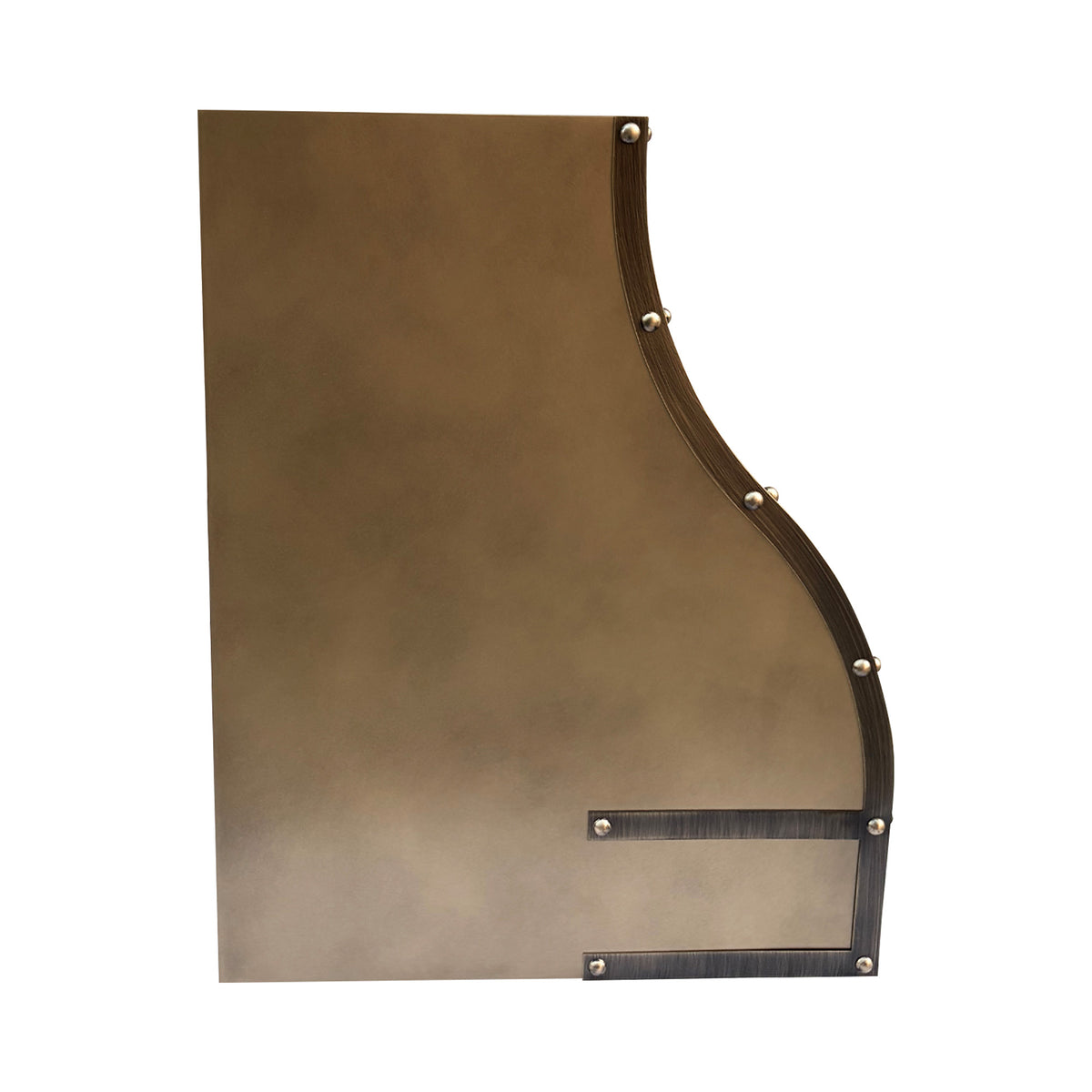 USA Classic Brass Vent Hood with Antique Brass Straps URHB-171