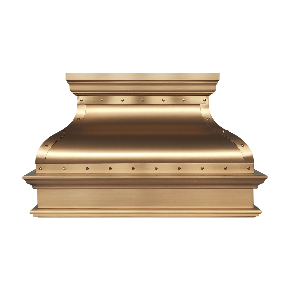 USA Classic Brushed Brass Stove Hood with Custom Bell Shaped URHB-122