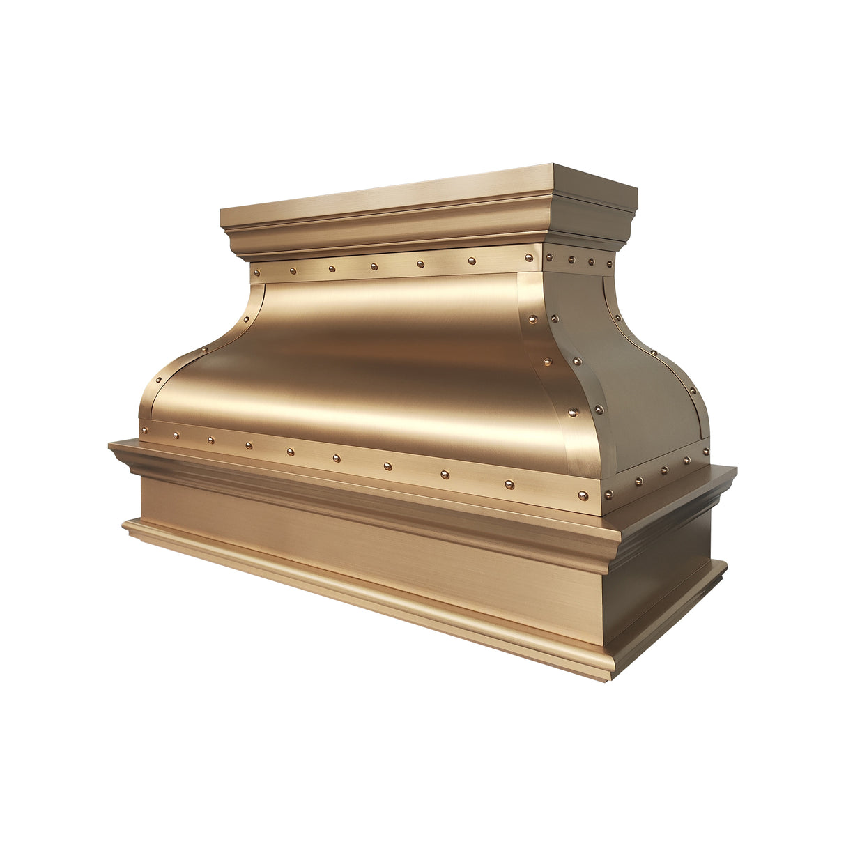USA Classic Brushed Brass Stove Hood with Custom Bell Shaped URHB-122