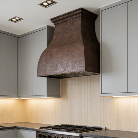 USA Classic Copper Exhaust Hood with Heavy Hammered Finish URHC-72