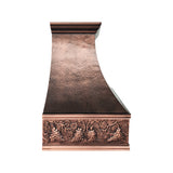 USA Classic Copper Vent Hood Featuring Designer Apron URHC-104