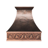 USA Classic Copper Vent Hood Featuring Designer Apron URHC-104