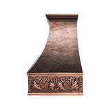 USA Classic Copper Vent Hood Featuring Designer Apron URHC-104