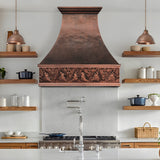 USA Classic Copper Vent Hood Featuring Designer Apron URHC-104